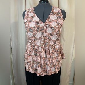 Lucky brand plus sized peplum top